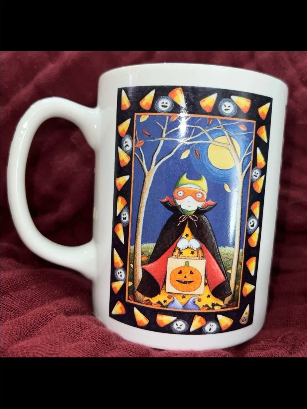 VINTAGE (1990’S) HALLOWEEN MUG//“TRICK OR TREAT” BY MARY ENGELBREIT